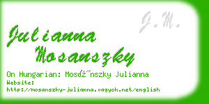 julianna mosanszky business card